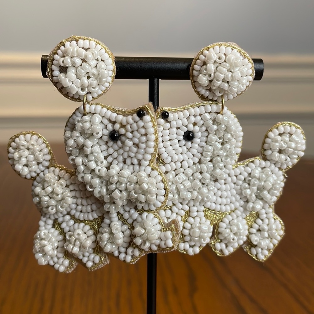 Poodle 🐩 Beaded Earrings